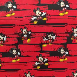 Tecido plastificado Mickey vermelho
